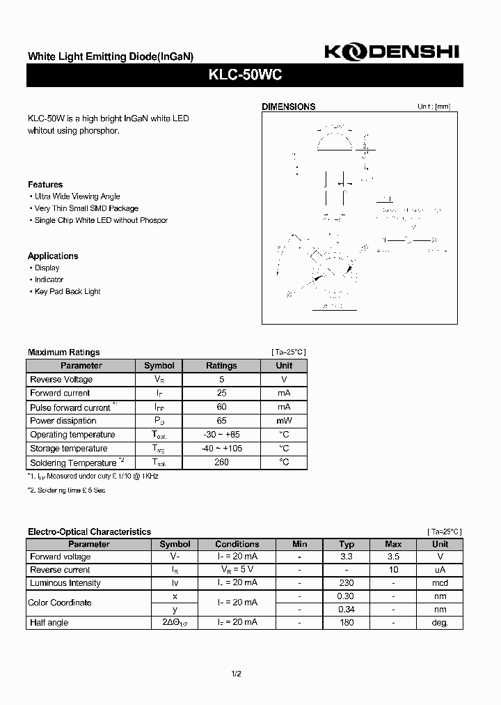 KLC-50WC_4866075.PDF Datasheet