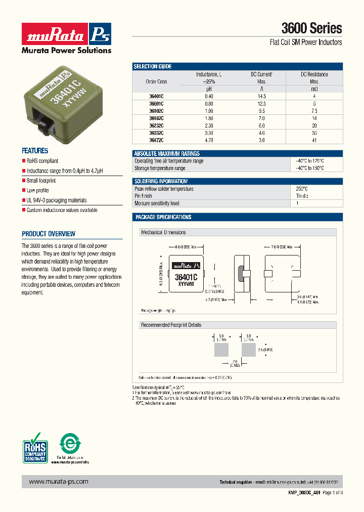 KMP3600_4873194.PDF Datasheet