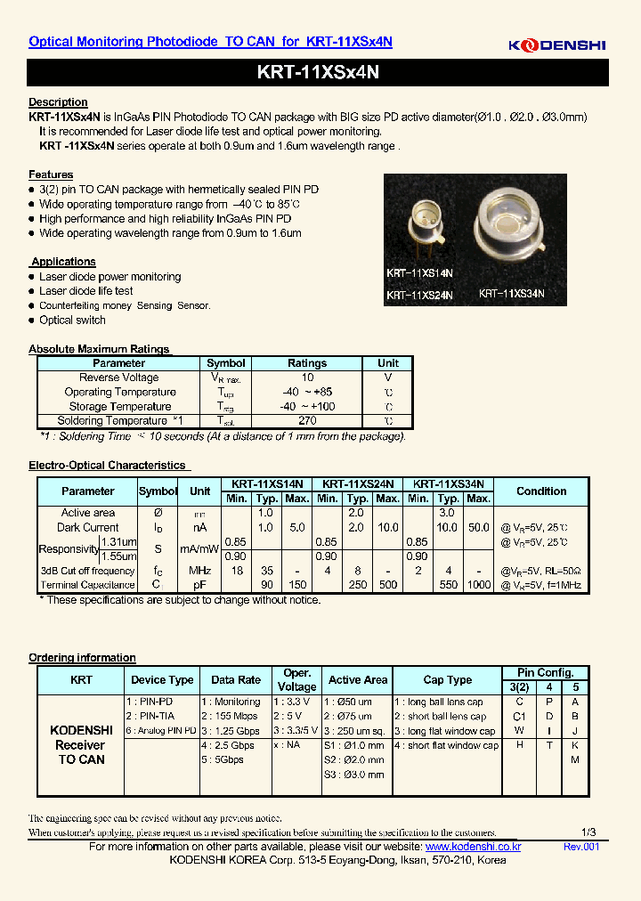 KRT-11XS14N_4577446.PDF Datasheet