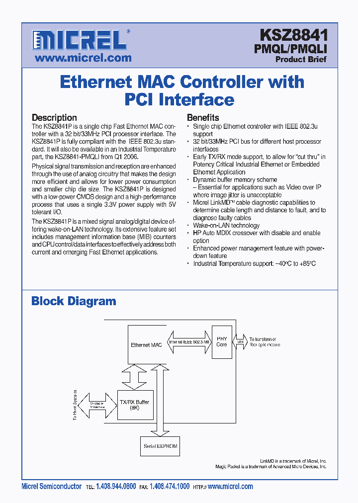 KSZ8841_4207593.PDF Datasheet