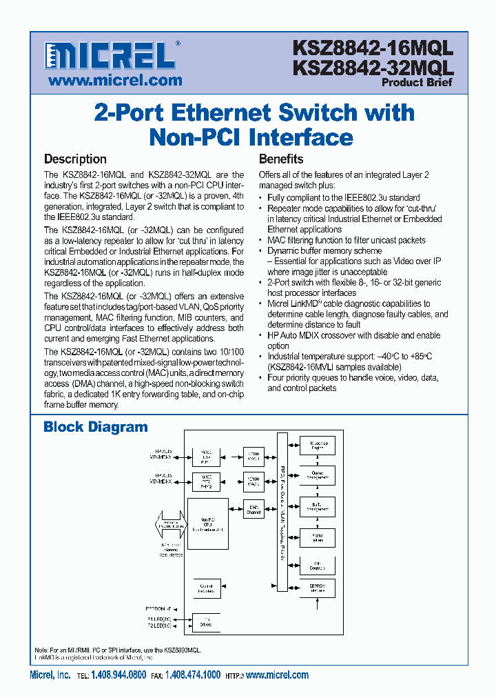 KSZ8842-161_4207600.PDF Datasheet
