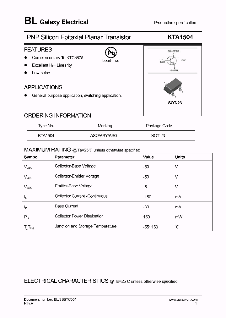 KTA1504_4293950.PDF Datasheet