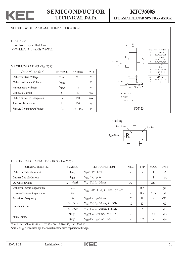 KTC3600S_4238425.PDF Datasheet