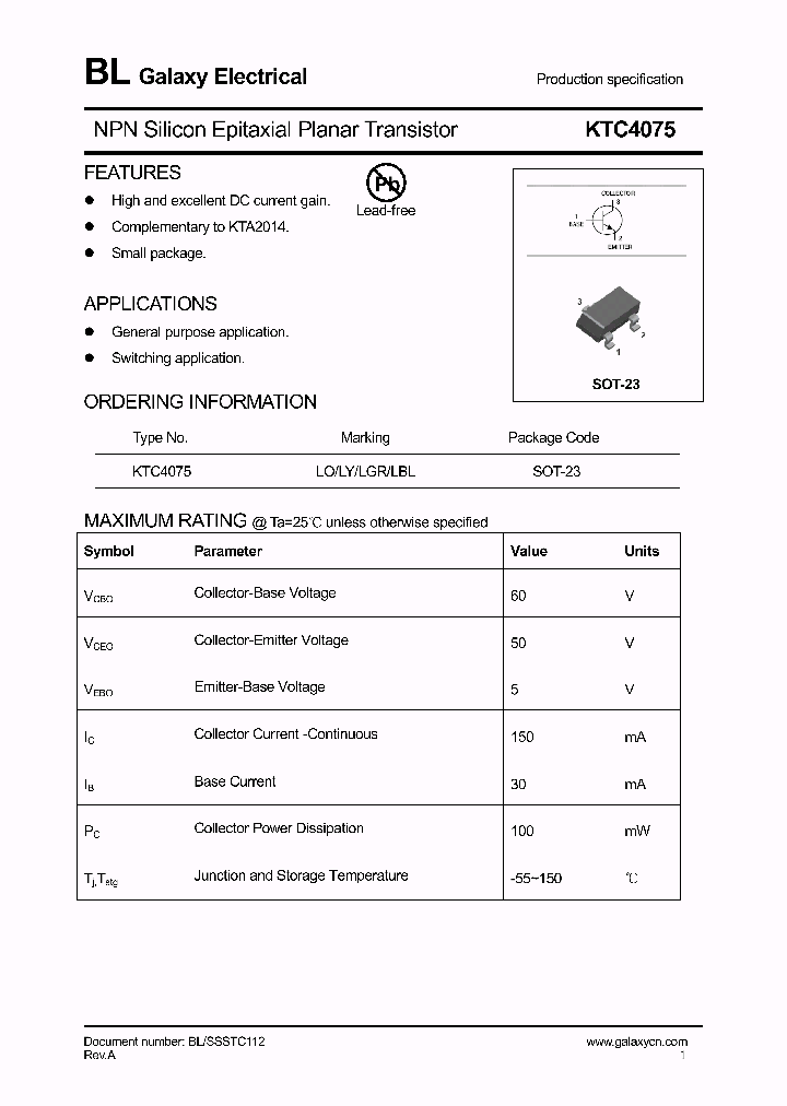 KTC4075_4188387.PDF Datasheet