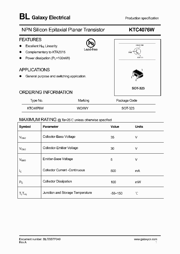 KTC4076W_4318471.PDF Datasheet