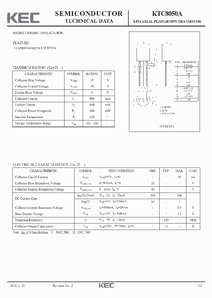 KTC8050A_4582117.PDF Datasheet