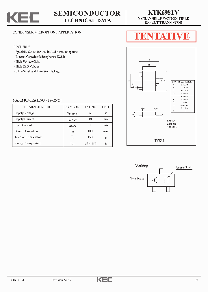 KTK698TV_4195548.PDF Datasheet