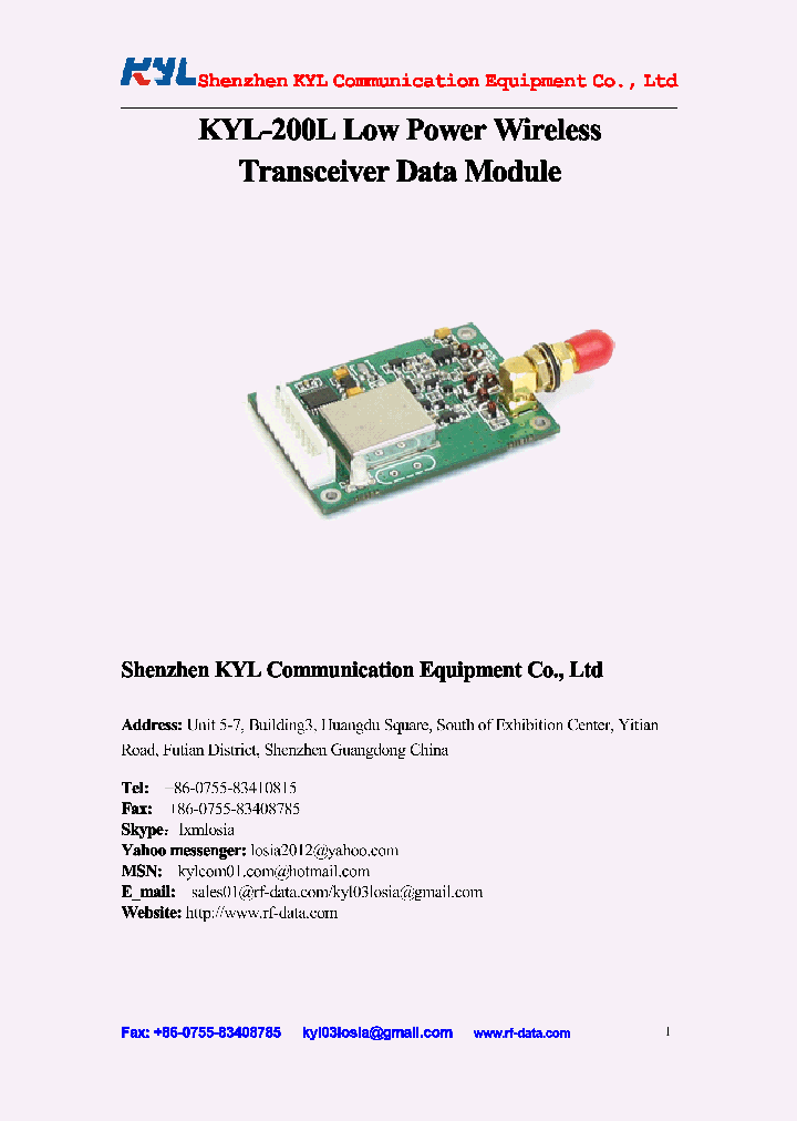 KYL-200L_4548571.PDF Datasheet