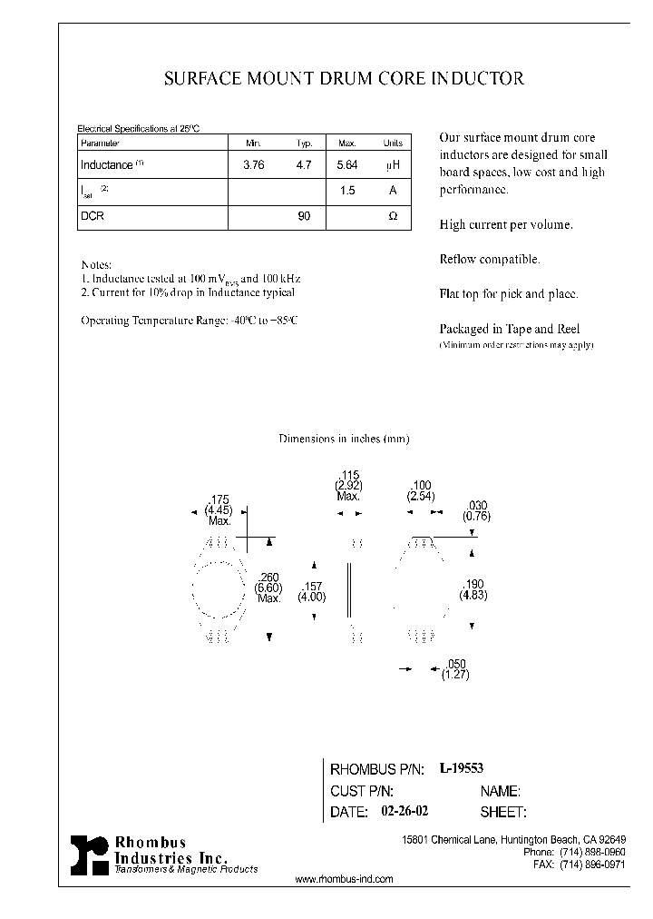 L-19553_4632970.PDF Datasheet