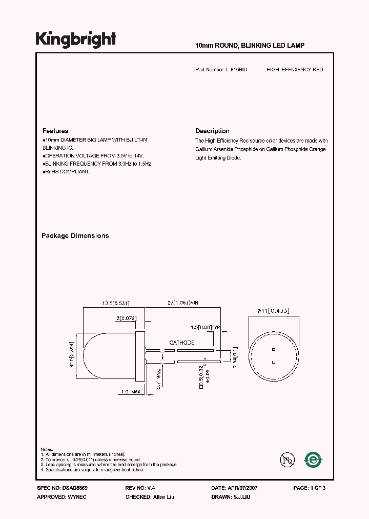 L-816BID_4370427.PDF Datasheet