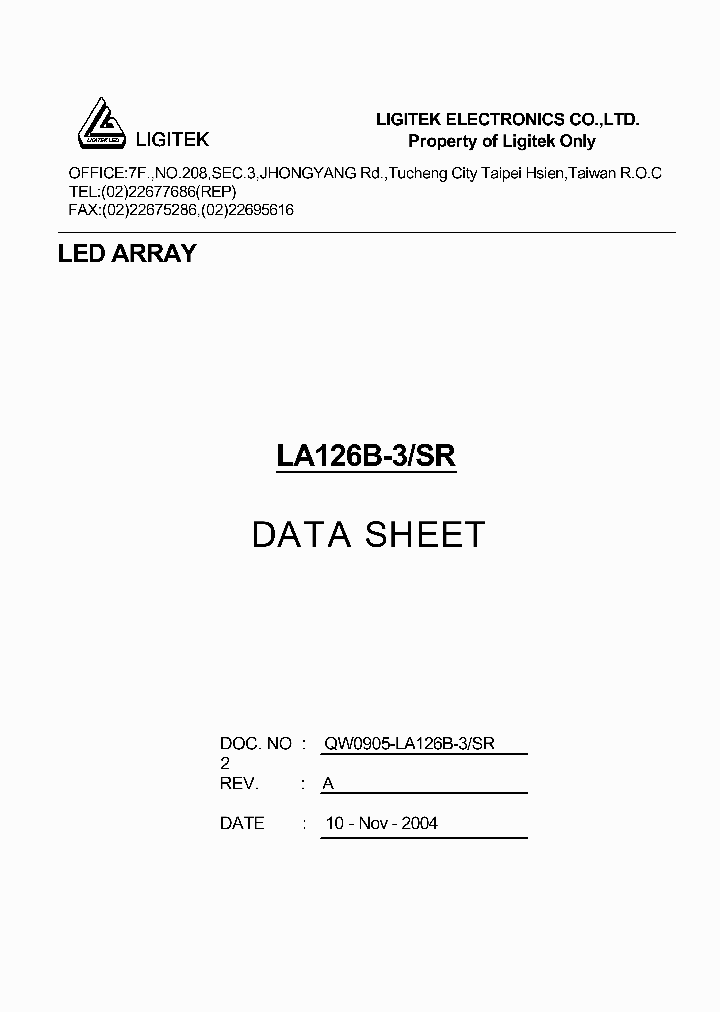 LA126B-3-SR_4592509.PDF Datasheet
