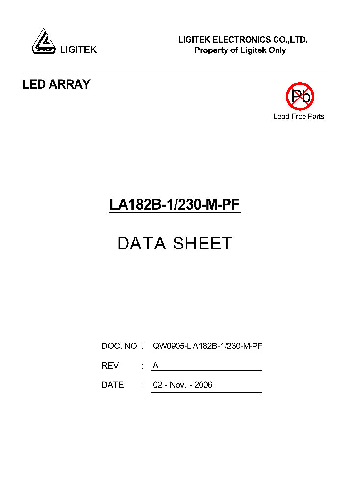 LA182B-1-230-M-PF_4607493.PDF Datasheet