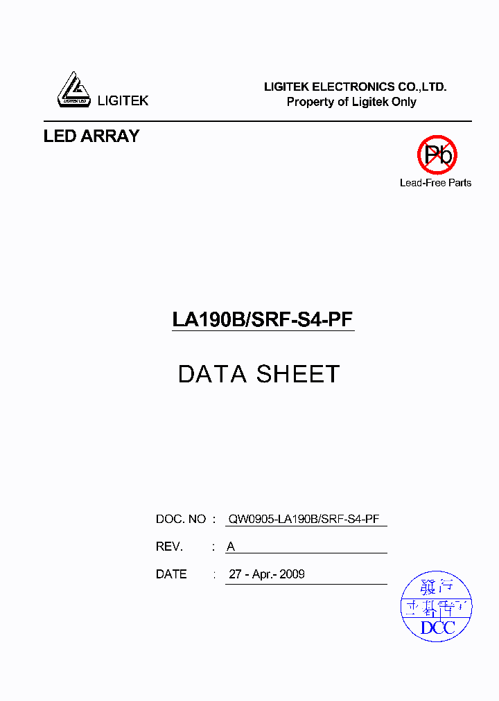LA190B-SRF-S4-PF_4596311.PDF Datasheet
