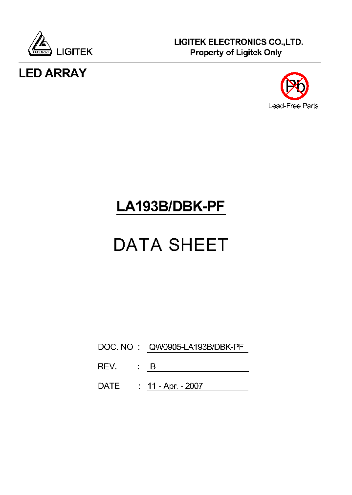 LA193B-DBK-PF_4538616.PDF Datasheet