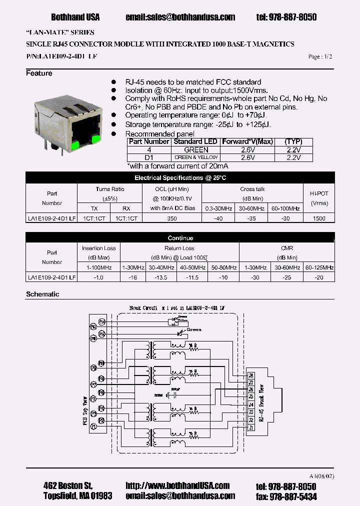 LA1E109-2-4D1LF_4532094.PDF Datasheet
