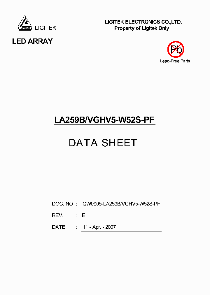 LA259B-VGHV5-W52S-PF_4534702.PDF Datasheet