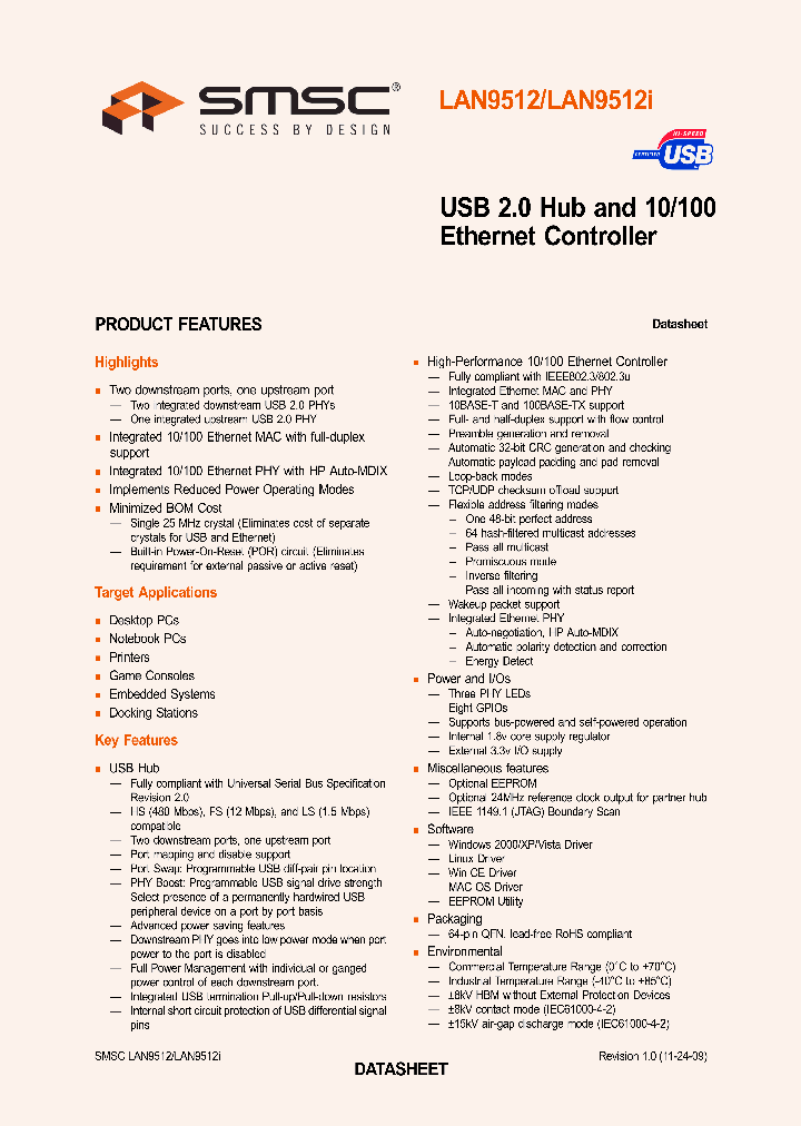 LAN9512-JZX_4557307.PDF Datasheet