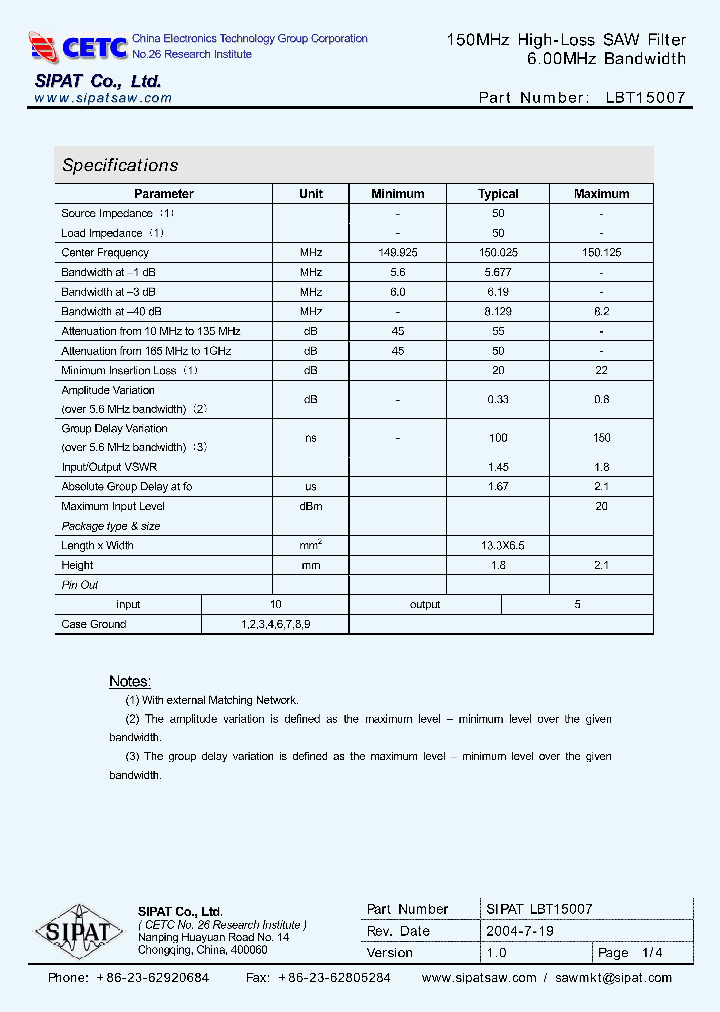 LBT15007_4244614.PDF Datasheet