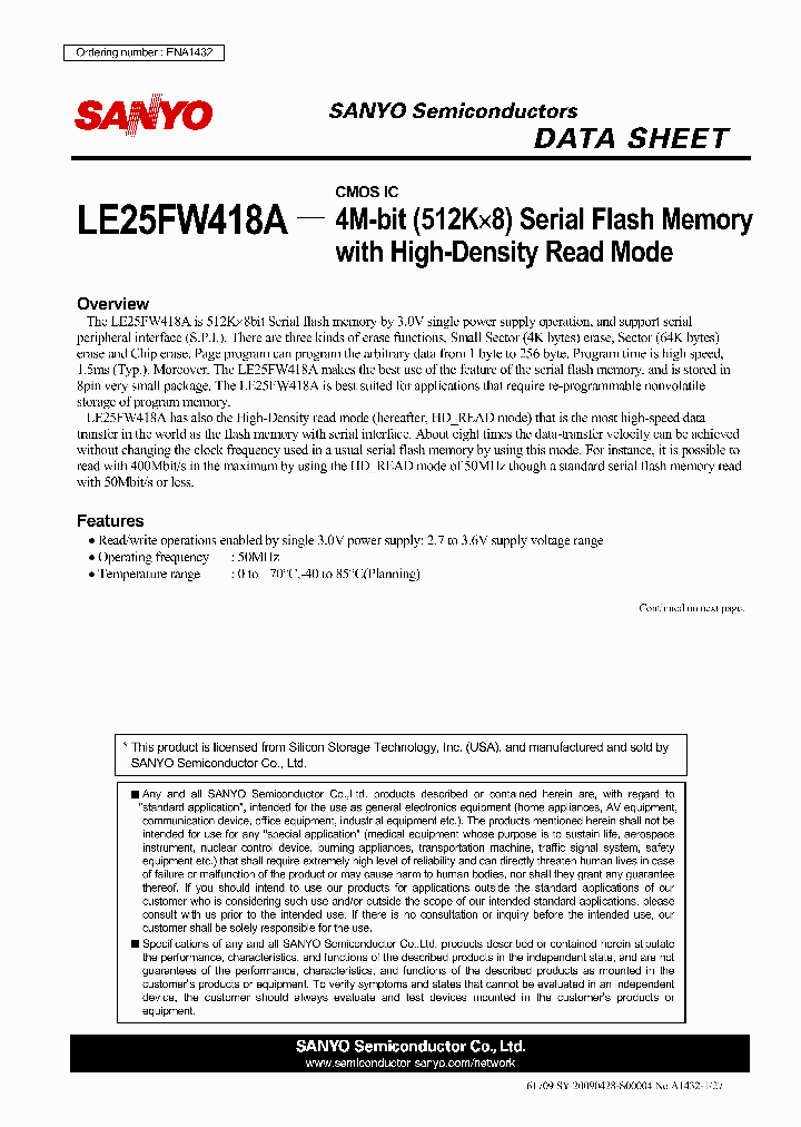 LE25FW418A_4626405.PDF Datasheet