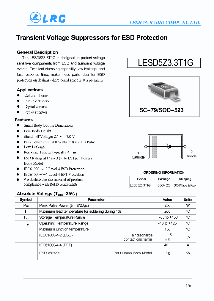LESD5Z33T1G_4662635.PDF Datasheet