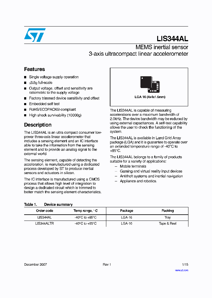 LIS344AL_4249898.PDF Datasheet