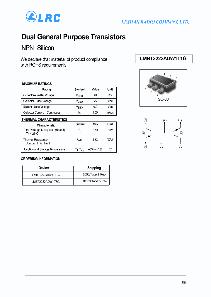LMBT2222ADW1T1G_4437615.PDF Datasheet