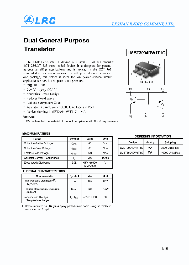LMBT3904DW1T1G_4453545.PDF Datasheet
