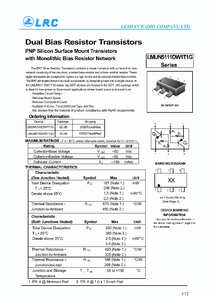 LMUN5130DW1T1G_4500576.PDF Datasheet