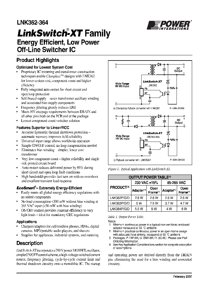LNK362-364_4395642.PDF Datasheet