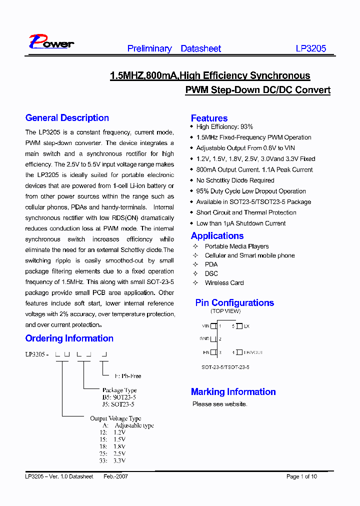 LP3205-25B5F_4471771.PDF Datasheet