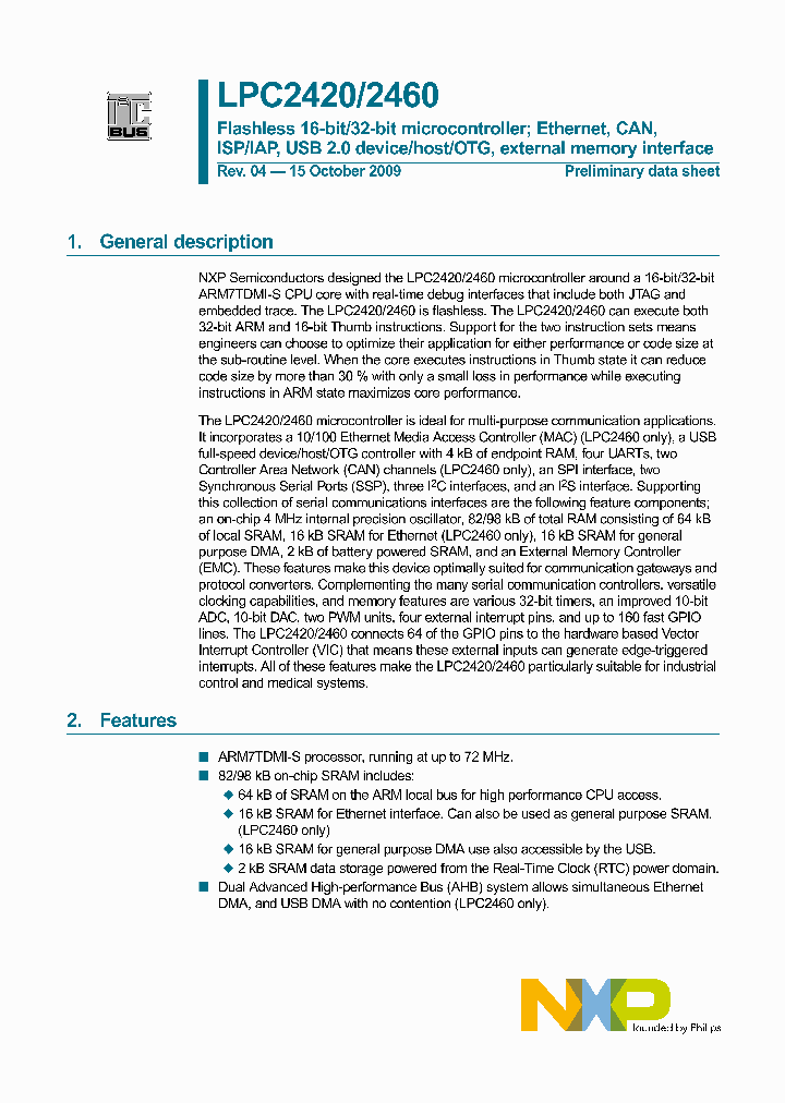LPC2420FET208_4564390.PDF Datasheet