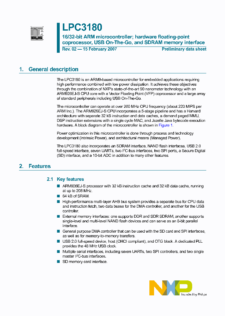 LPC3180FEL320_4600499.PDF Datasheet