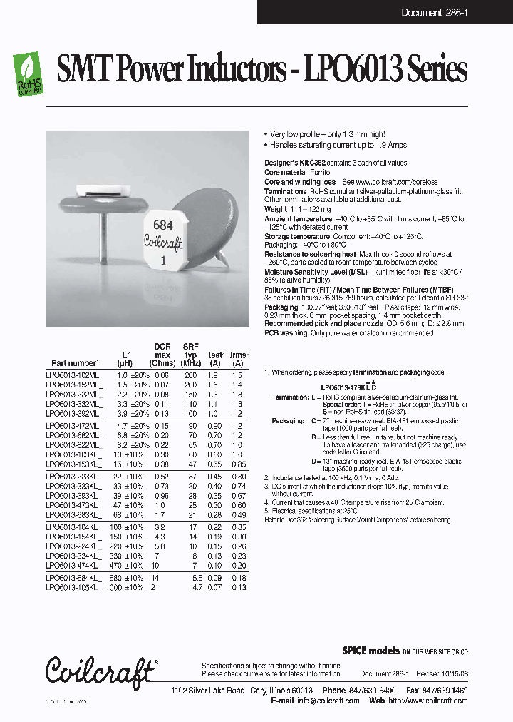 LPO6013-822ML_4523664.PDF Datasheet