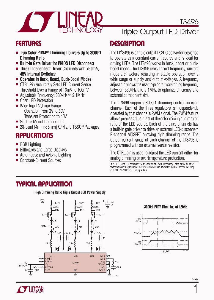 LT3496EUFD-PBF_4339733.PDF Datasheet