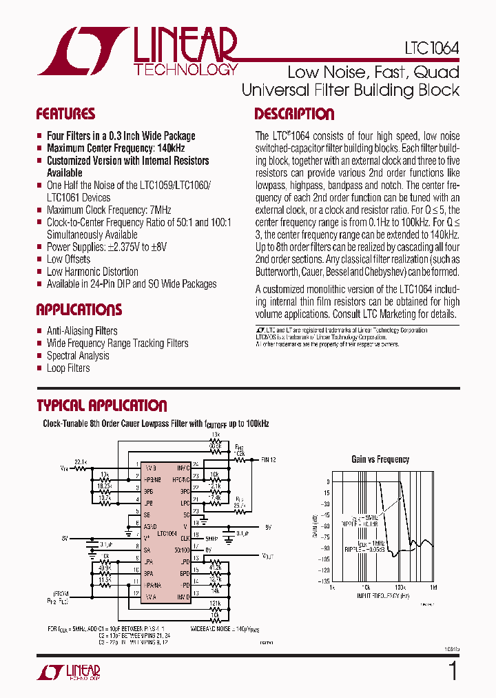 LTC1064CSW_4299989.PDF Datasheet