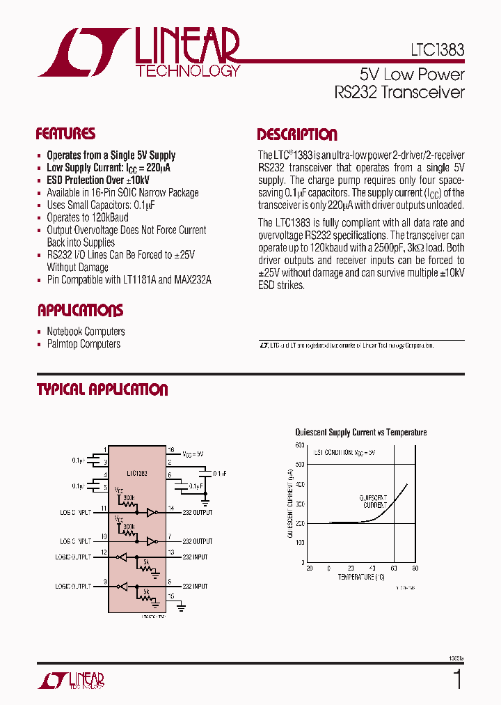 LTC1383IN_4297373.PDF Datasheet