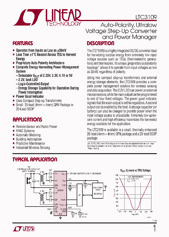 LTC3109IGN-PBF_4885136.PDF Datasheet
