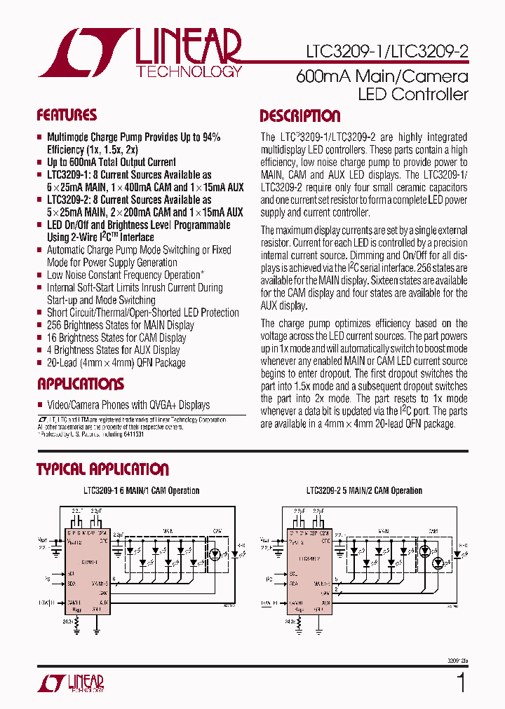 LTC3209EUF-1_4567645.PDF Datasheet