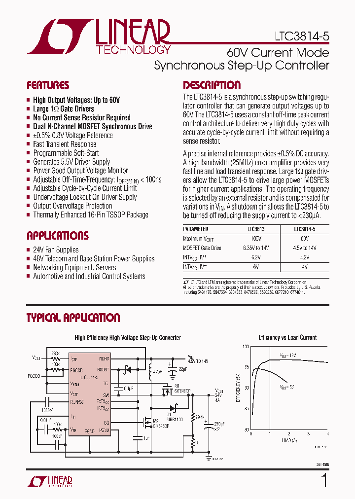 LTC3814IFE-5-PBF_4534590.PDF Datasheet
