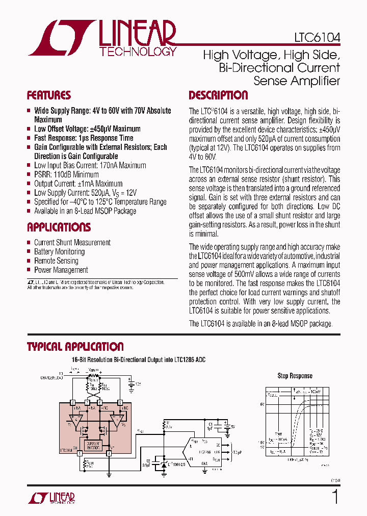LTC6104IMS8_4890250.PDF Datasheet