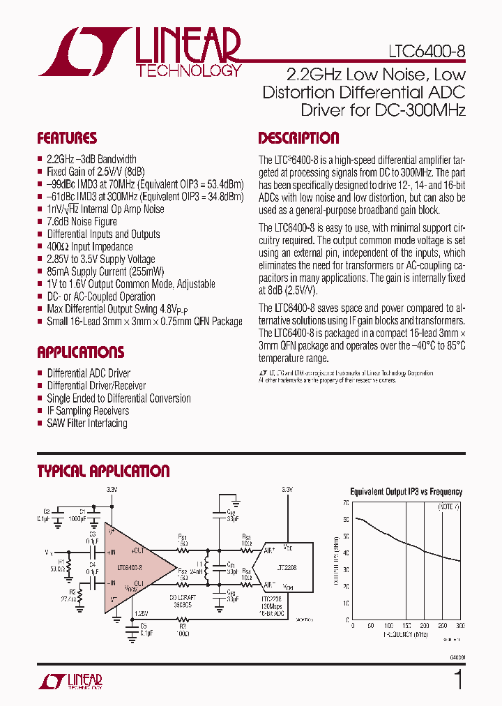 LTC6400-8_4323407.PDF Datasheet