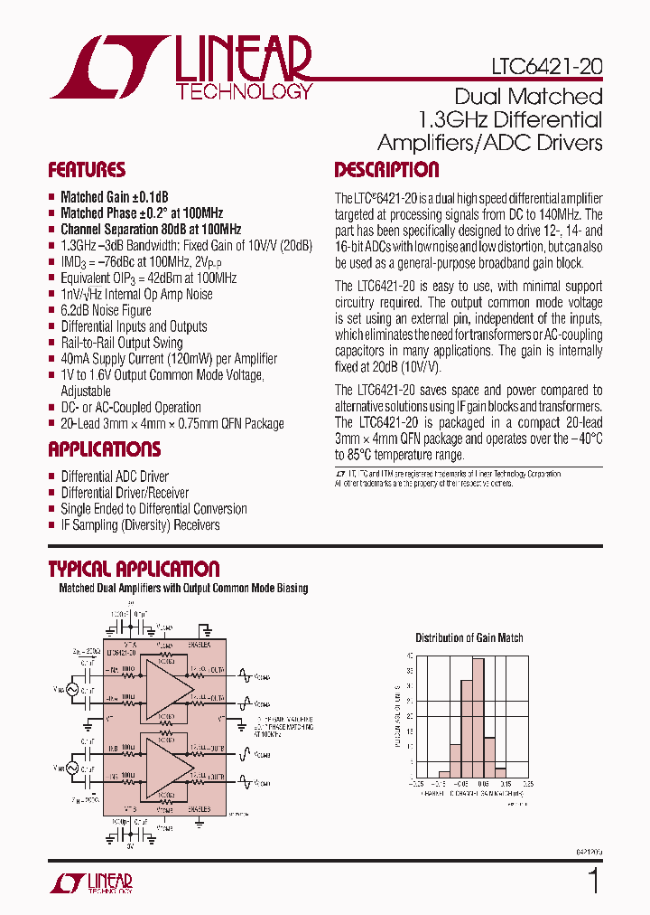 LTC6421CUDC-20-PBF_4345222.PDF Datasheet