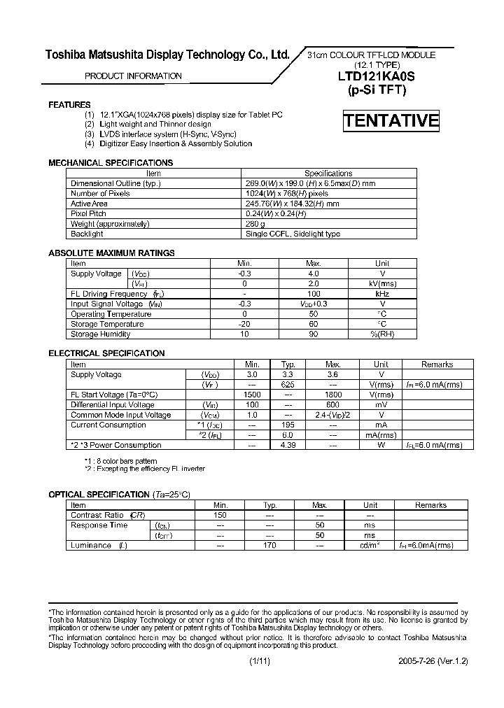 LTD121KA0S_4259275.PDF Datasheet