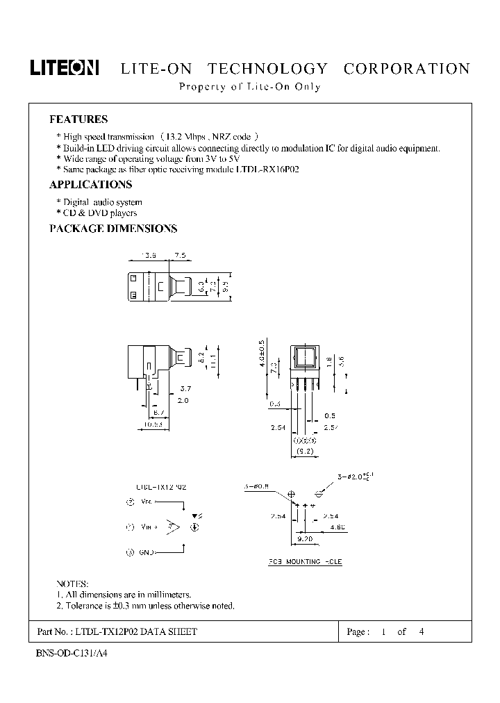 LTDL-TX12P02_4708557.PDF Datasheet