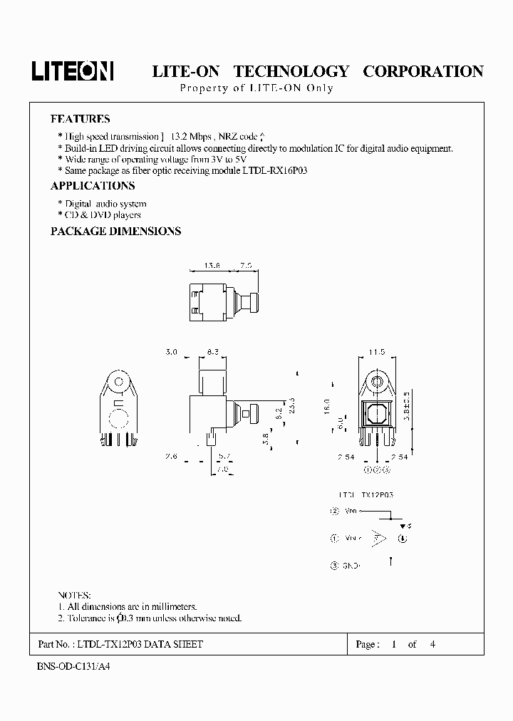 LTDL-TX12P03_4708558.PDF Datasheet