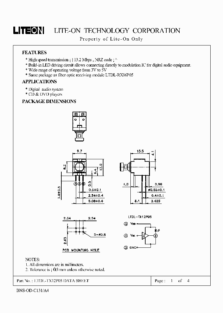 LTDL-TX12P05_4708559.PDF Datasheet