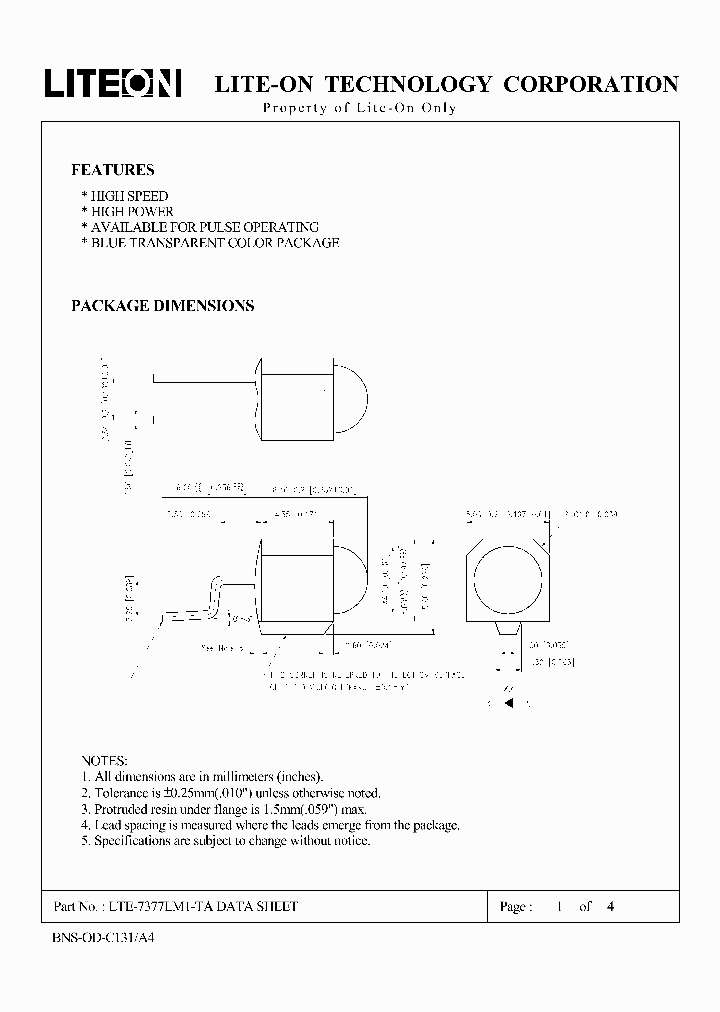 LTE-7377LM1-TA_4613362.PDF Datasheet