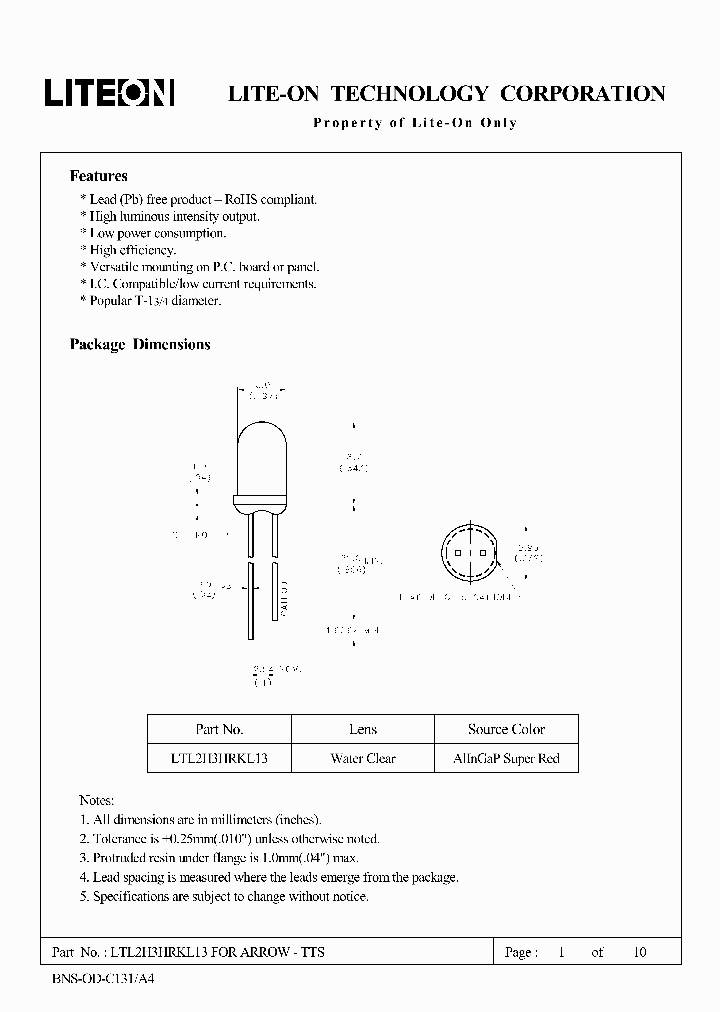 LTL2H3HRKL13_4749999.PDF Datasheet