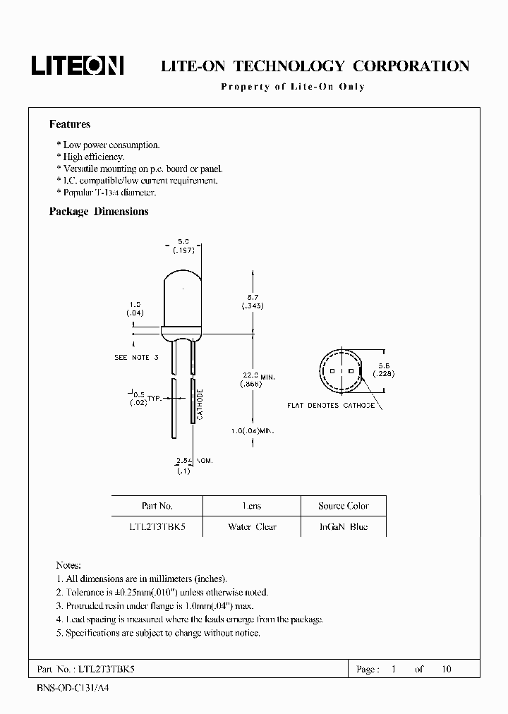 LTL2T3TBK5_4738407.PDF Datasheet