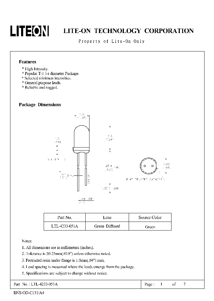LTL-4233-051A_4882233.PDF Datasheet
